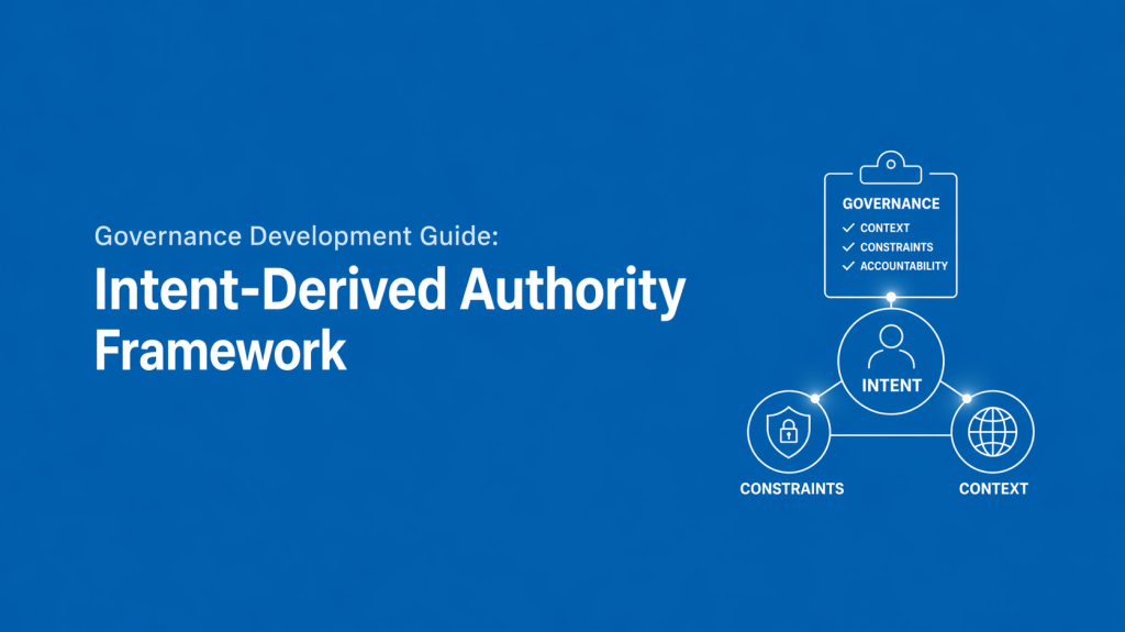 Governance Development Guide: Intent-Derived Authority&nbsp;Framework